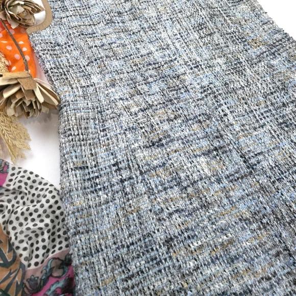 Worth Tweed Weave Blue and Tan Dress Sz 12 - Picture 12 of 14